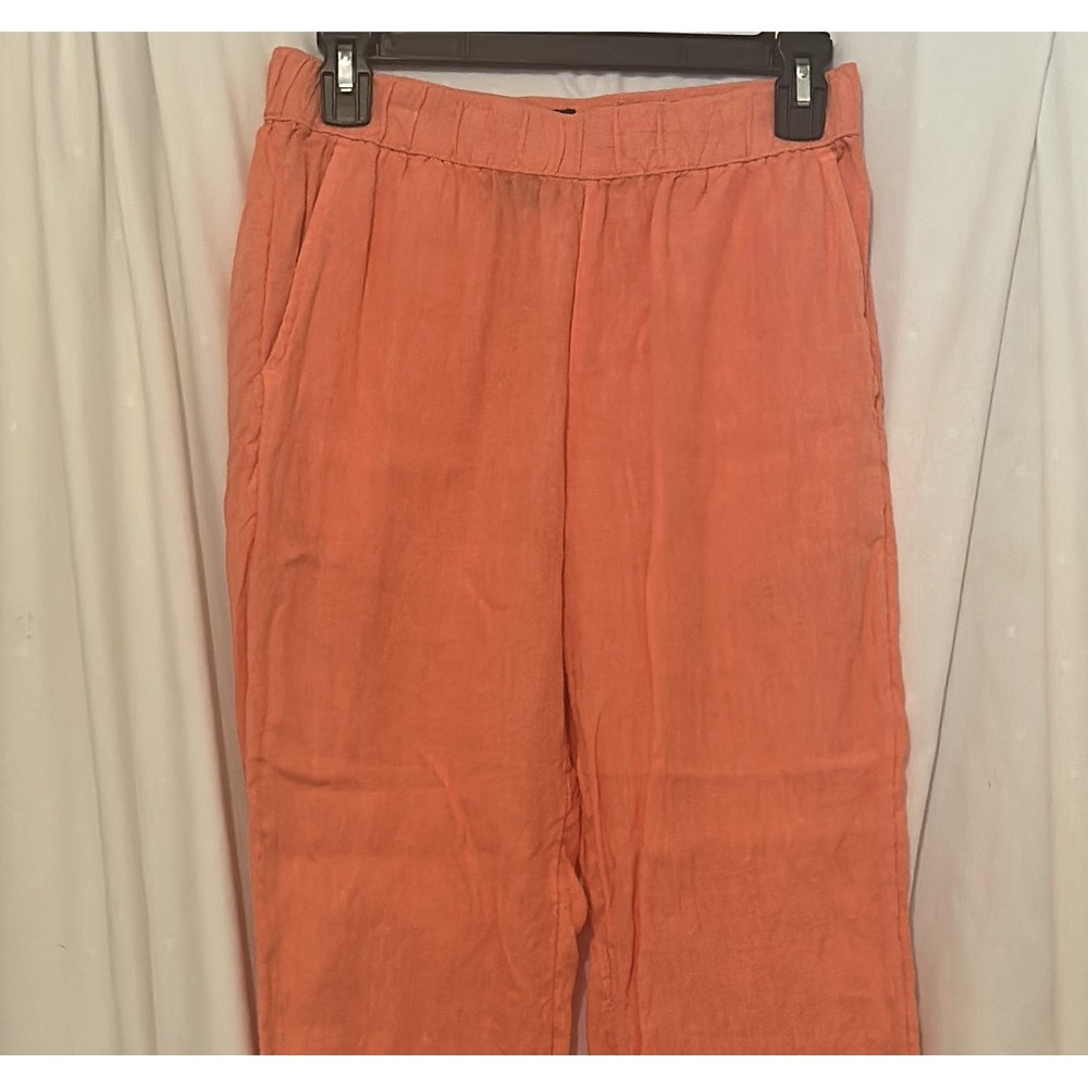 Rachel Roy 100% Linen Pull-On Pants